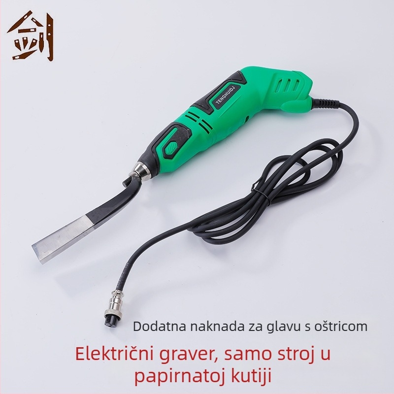 Kompaktna ručna gravirajuća mašina u kutiji, višenamjenski električni alat za obradu drva za kućnu upotrebu, pogodan za graviranje korijena drveta i jadeita.