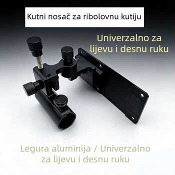 Ugaoni turret nosač za kutiju za ribolov, aluminijski univerzalni okretni stativ, dodaci za kutiju za ribolov, prijenosno za lijevu i desnu ruku