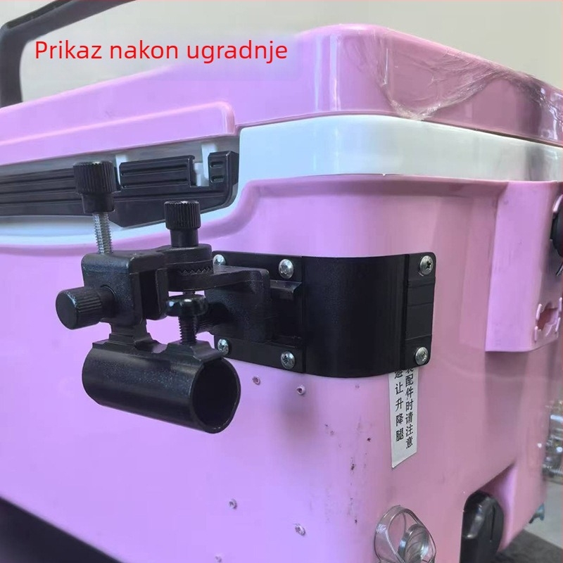 Ugaoni turret nosač za kutiju za ribolov, aluminijski univerzalni okretni stativ, dodaci za kutiju za ribolov, prijenosno za lijevu i desnu ruku