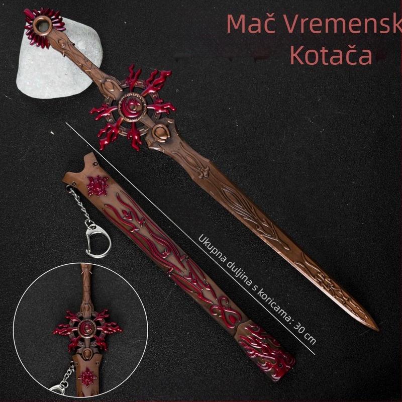 Figura od legure: Mač Time-Wheel iz Pili Puppet Show — dekorativna figura kao poklon