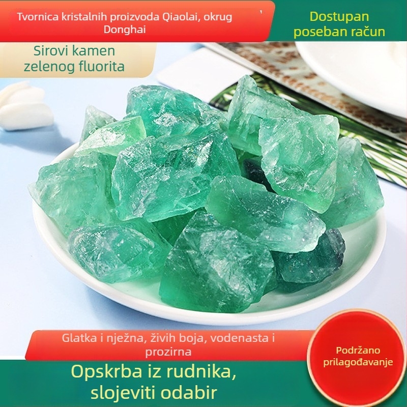 Prirodni zeleni fluorit, kamen difuzor za aromaterapiju bez plamena za akvarij i kućni dekor, kristalni primjerak