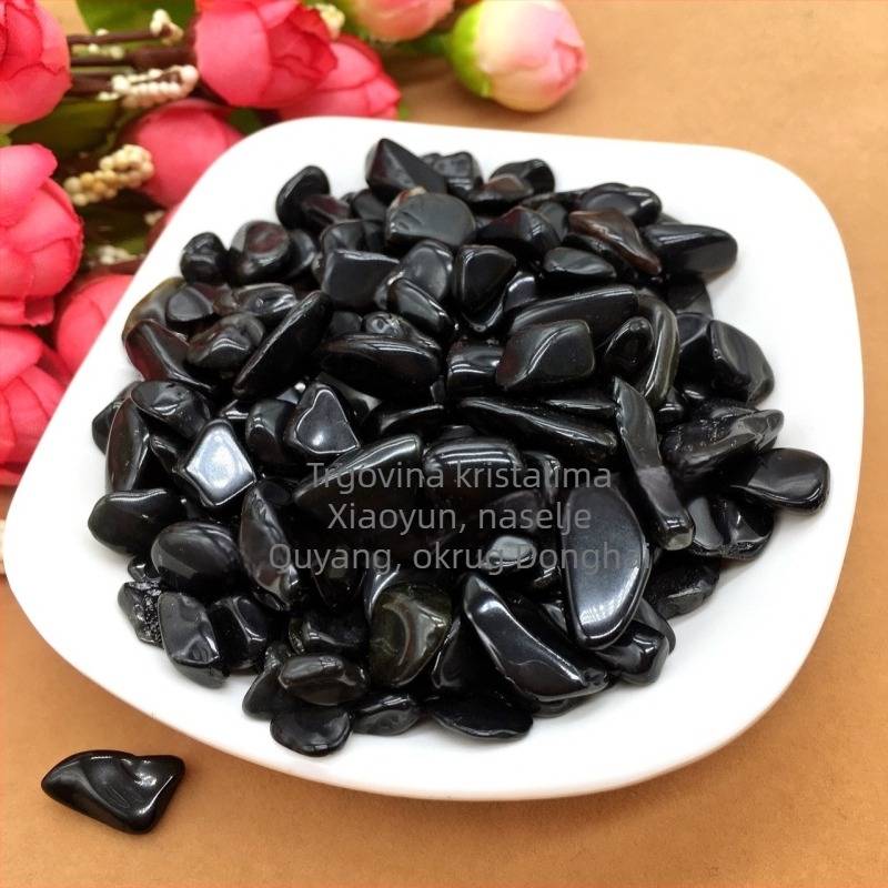 1 kg prirodni obsidijan šljunak, različitih veličina, Buddha ukras