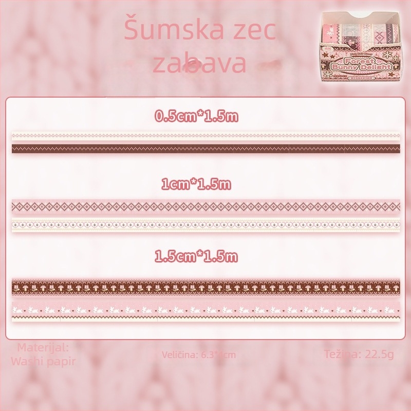 Yuxian set washi traka za DIY: višescena dekoracija, tema pletene teksture Fair Isle, dnevnik