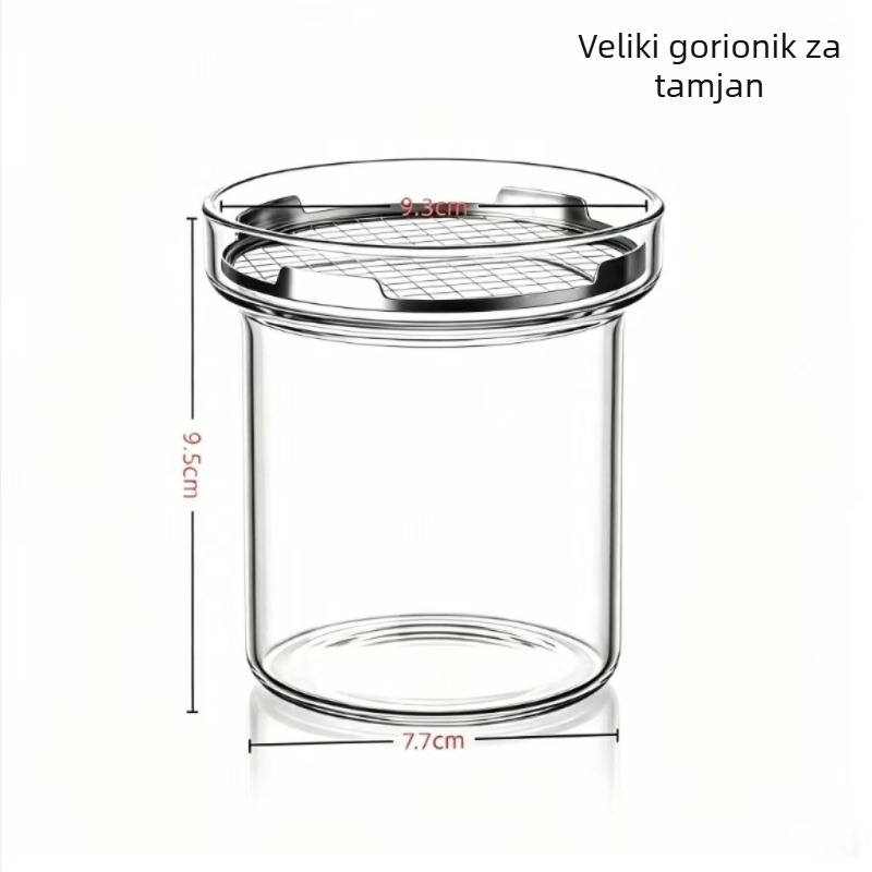 Prozirno stakleni mirisni plamenik u minimalističkom nordijskom stilu, lagana luksuzna elegancija za čajnu sobu, ured i meditaciju