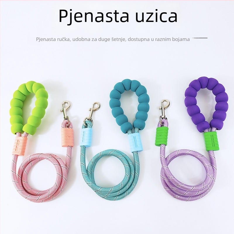 Povodac za pse s pufastom ručkom od pjene za srednje i velike pse