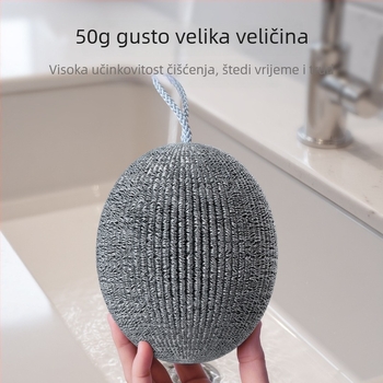 Čelična žičana lopta za čišćenje – kuhinja, pranje posuđa i uklanjanje hrđe, velika nehrđajuća čelična četka
