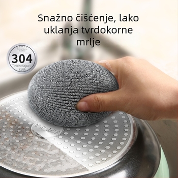 Čelična žičana lopta za čišćenje – kuhinja, pranje posuđa i uklanjanje hrđe, velika nehrđajuća čelična četka