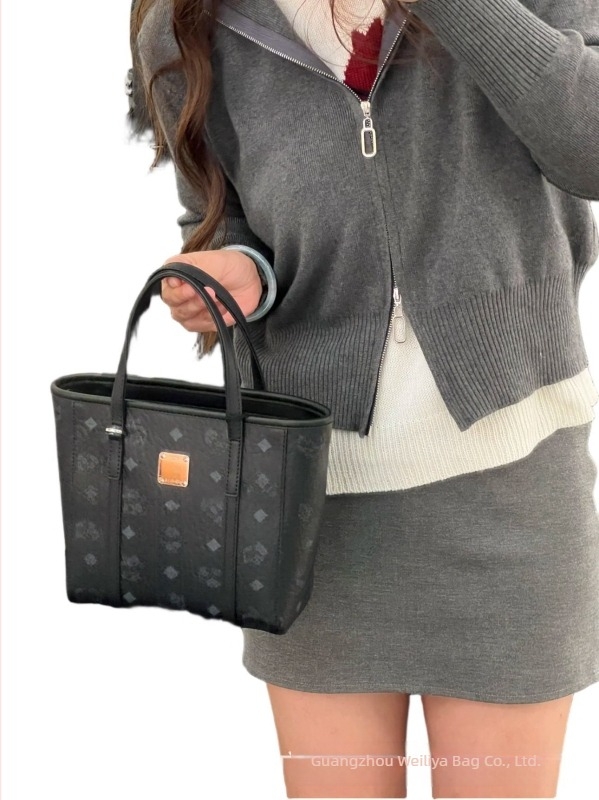 Ženska torba od prave kože, košara-stil tote s printom, svakodnevna svestrana torba