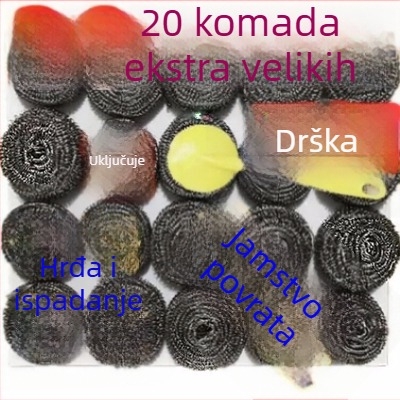 20 velikih nehrđajućih čeličnih kuglica za čišćenje posuđa