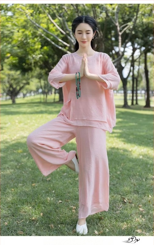 Ženska ljetna zen odjeća za laike, eterično iscjeljujuća budistička odjeća za meditaciju, odjeća za Tai Chi