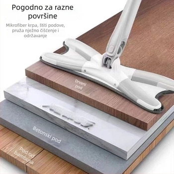 Višefunkcijski leptir mop za kućnu upotrebu, čišćenje u jednom koraku, suho i mokro, X-oblik ravni mop, podni mop s apsorpcijom vode