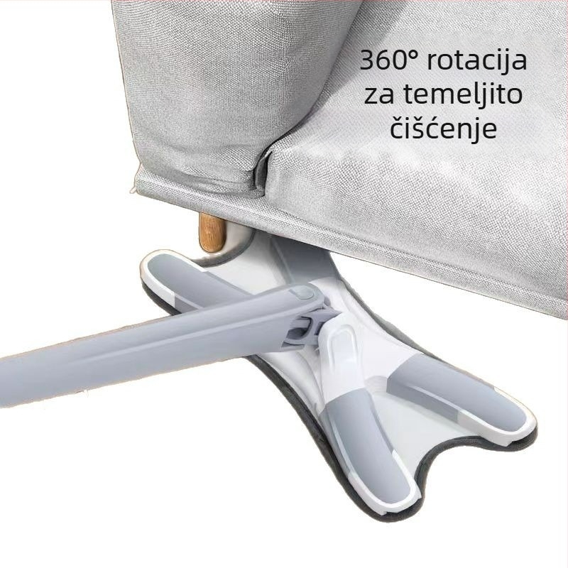 Višefunkcijski leptir mop za kućnu upotrebu, čišćenje u jednom koraku, suho i mokro, X-oblik ravni mop, podni mop s apsorpcijom vode