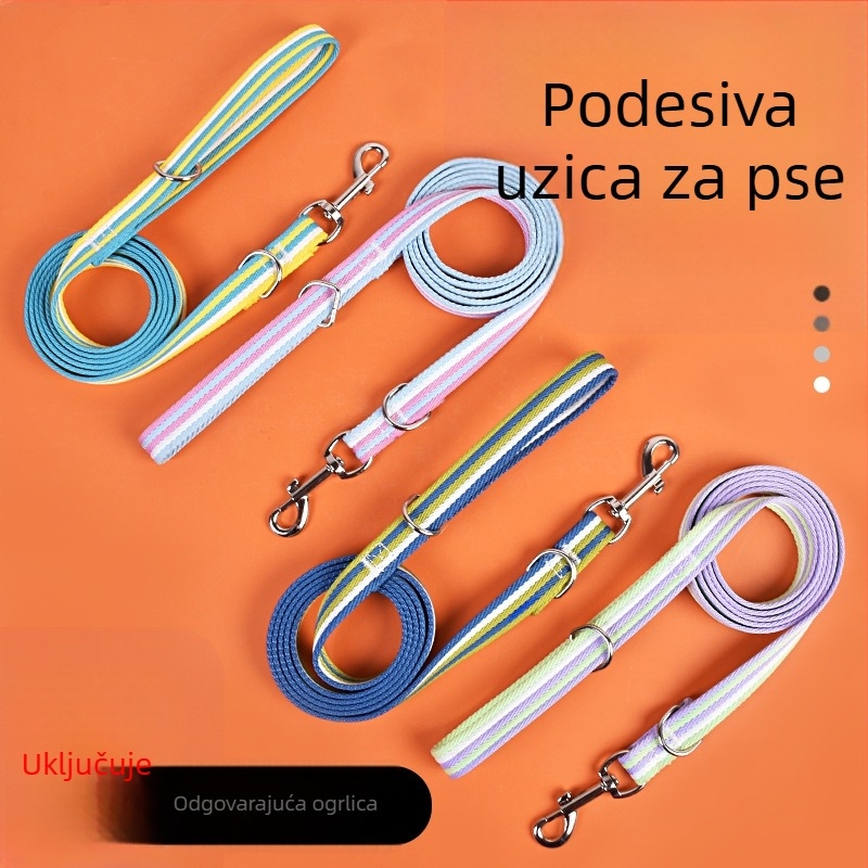 Kanvas uzica za trening psa, ojačana i produžena, univerzalna za srednje veličine pse (Zlatni retriver, Labrador)