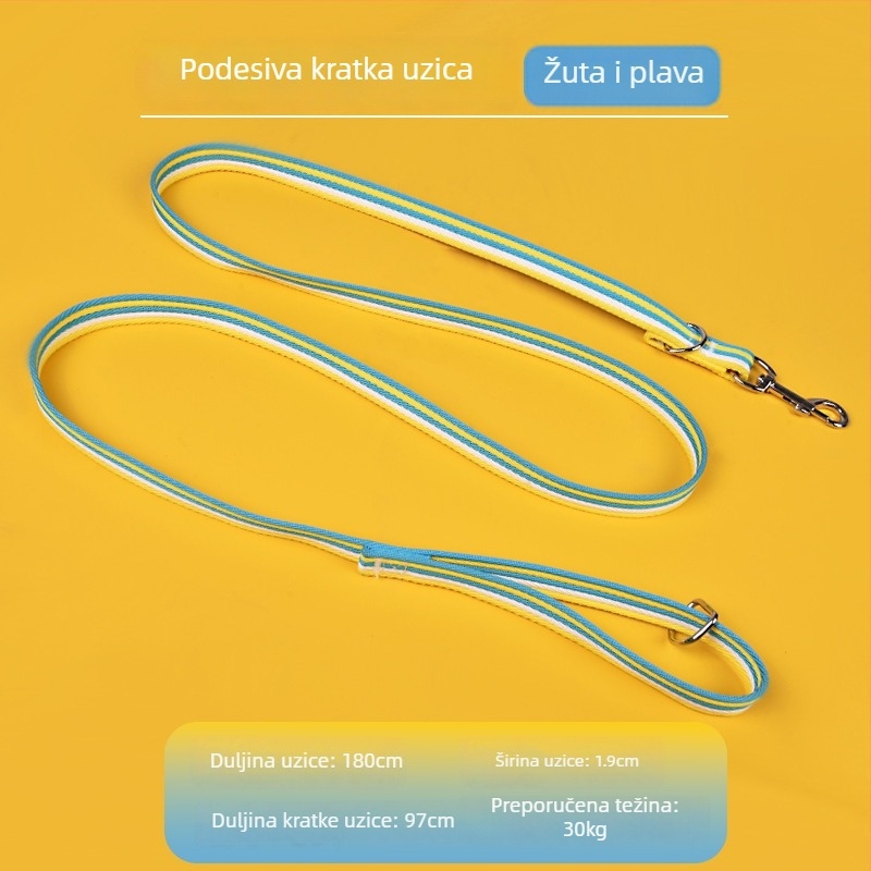 Kanvas uzica za trening psa, ojačana i produžena, univerzalna za srednje veličine pse (Zlatni retriver, Labrador)