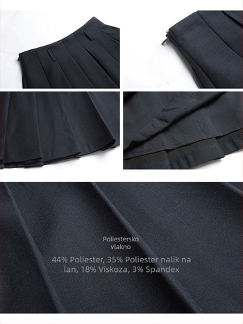 Miu Academy Style plisirana midi suknja s visokim strukom, A-linija, proljeće 2026, kod N0092D