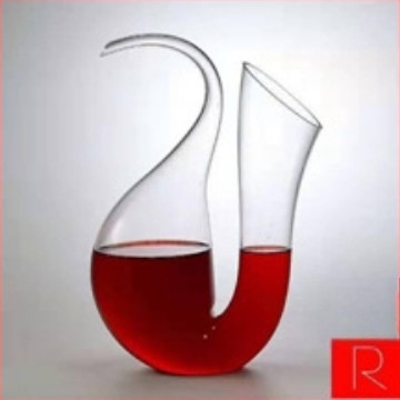 Decanter za vino od kristala bez olova s prilagođenim logomom, ručno puhan, jedinstven oblik, kreativni dizajn