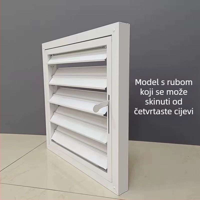 Aluminijske lamelne žaluzine s povezivanjem — protupožajna ventilacija, kišna otporne lamela kvadratnog profila, električno i ručno upravljanje