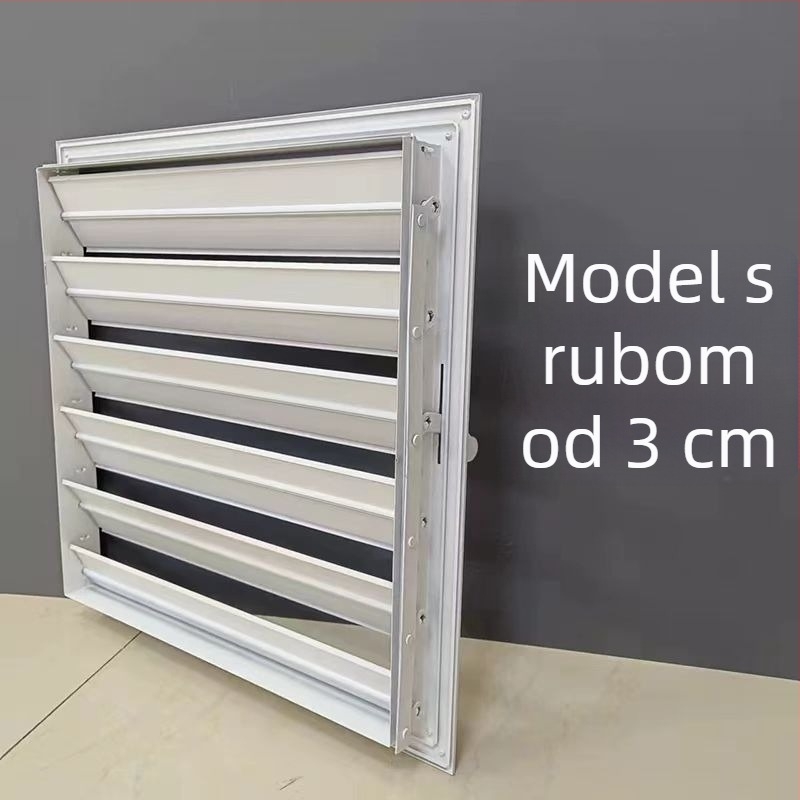 Aluminijske lamelne žaluzine s povezivanjem — protupožajna ventilacija, kišna otporne lamela kvadratnog profila, električno i ručno upravljanje