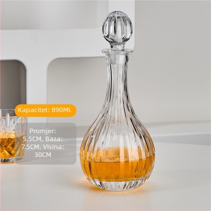 Dekanter od stakla europskog stila za whisky i vino, 750 ml