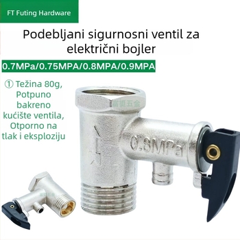 80–81 g električni sigurnosni ventil za električni bojler s vratnim i oslobađanje tlaka, elektroplatirani deblji dizajn, za Midea Kitchen Treasure
