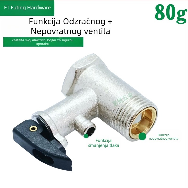 80–81 g električni sigurnosni ventil za električni bojler s vratnim i oslobađanje tlaka, elektroplatirani deblji dizajn, za Midea Kitchen Treasure