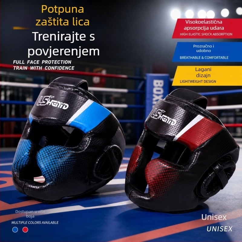 Boksaška kaciga s kompletnom zaštitom lica za Muay Thai i Sanda, za odrasle