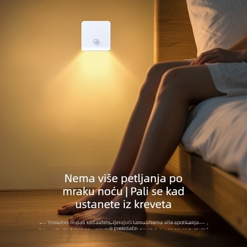 Laishen punjiva LED pametna svjetiljka s senzorom pokreta i magnetskom bazom, noćno svjetlo za spavaću sobu i hodnik
