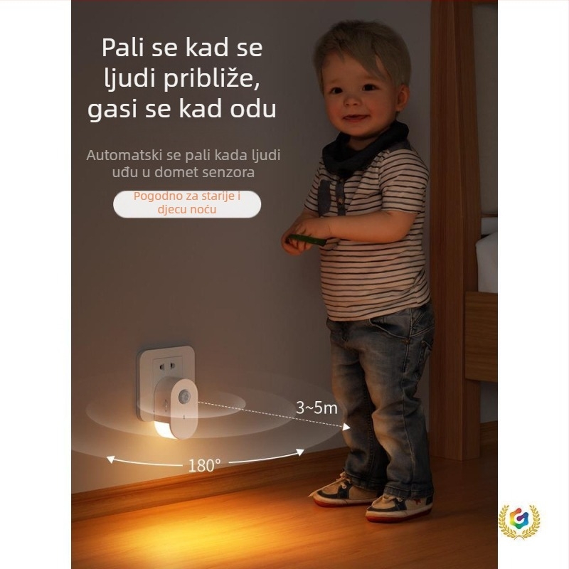 Utična noćna lampa sa senzorom pokreta za stepenice, hodnike i prolaze