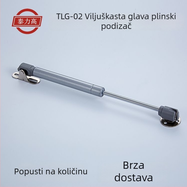 Gasna opruga za vrata ormara, teleskopska potpora za otvaranje vrata, 100N, nehrđajući čelik