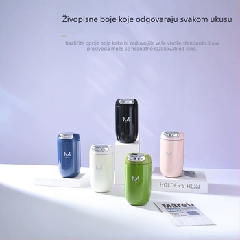Jaje oblikovana čaša za kavu od 316 nehrđajućeg čelika, izolirana, kompaktna mini džepna šalica za putovanje, s poklopcem