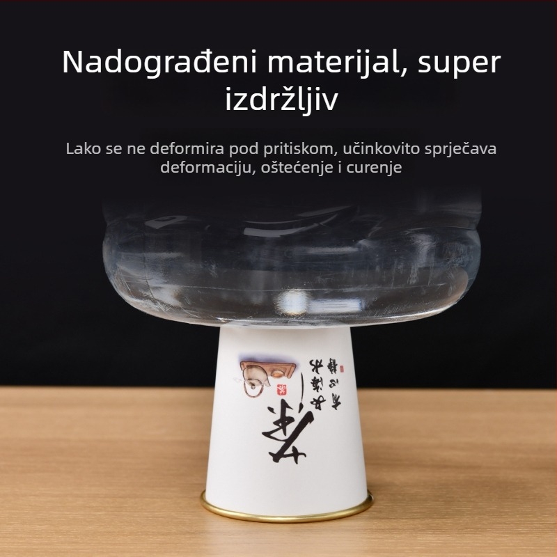 Jednokratne papirnate čaše s zlatnom folijom, extra debeli za tople napitke – kava, sojino mlijeko i čaj; za kućnu i poslovnu upotrebu; kapacitet 201-300 ml; laminiran papir; otporne na curenje; zaštita od opeklina; tiskanje loga dostupno