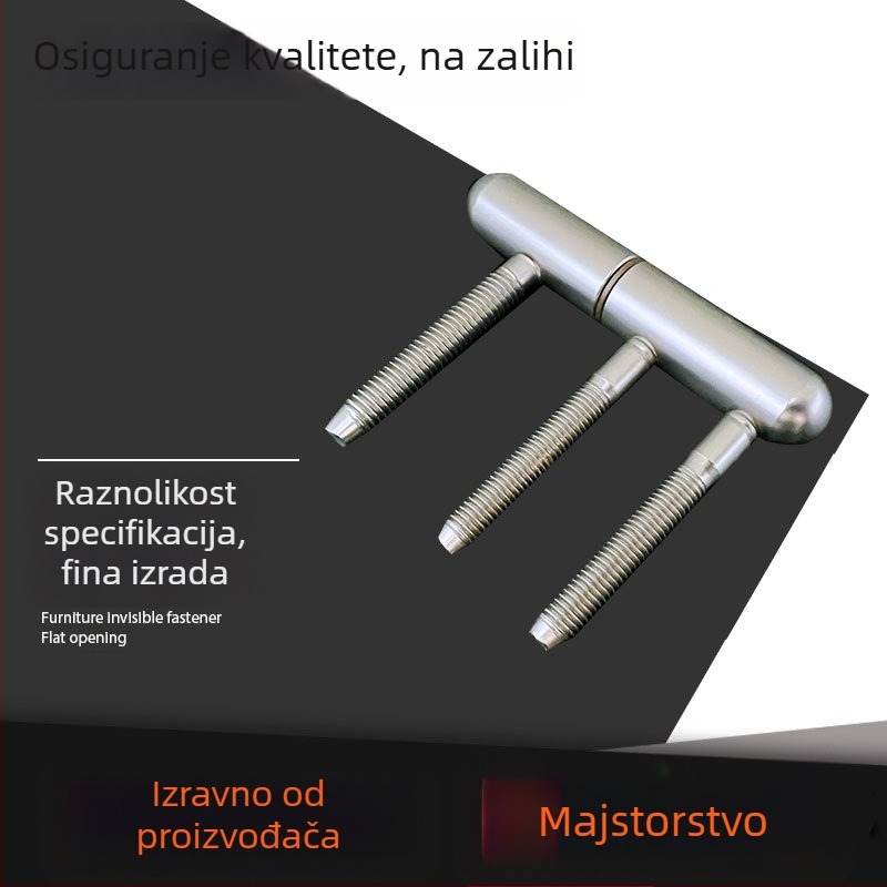 Trostruki šarniri za unutarnje drvene vrata, europskog stila u obliku slova T, vilasti listovi, zvučna izolacija
