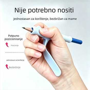 Korektor držanja olovke za djecu – potiče ispravnu pisanje poza, sprječava savijanje zgloba, udoban držač za tri prsta