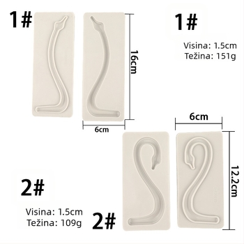 Silikonska forma za vrat labuda za ukrašavanje torti fondanom, 3D kalup za čokoladu.