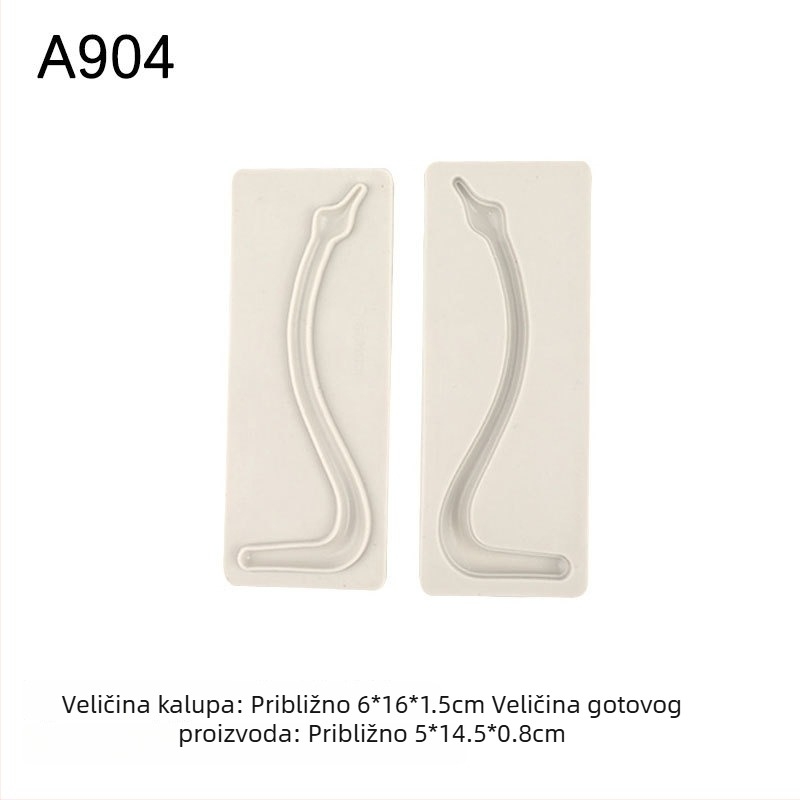 Silikonska forma za vrat labuda za ukrašavanje torti fondanom, 3D kalup za čokoladu.