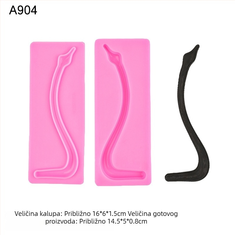 Silikonska forma za vrat labuda za ukrašavanje torti fondanom, 3D kalup za čokoladu.