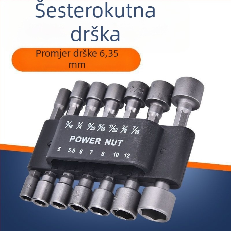 Komplet čeličnih glava bušilice, set bitova i dvostrano bitova, 9 ili 14 dijelova.