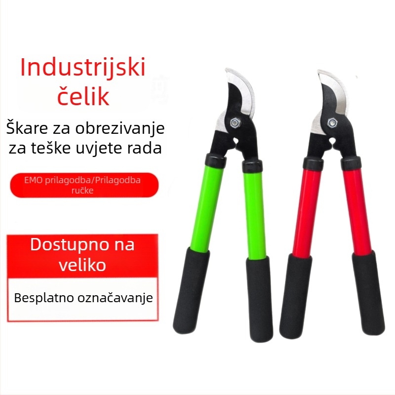 Teške škare za podrezivanje debelih grana i voćnih stabala — prijenosni vrtni alat