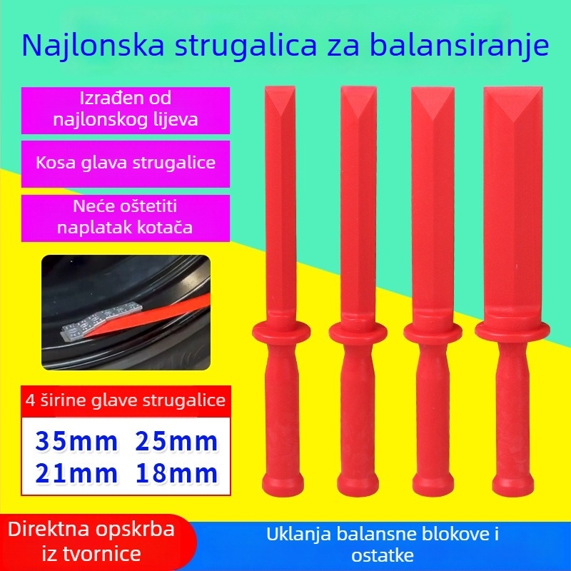 Plastični alat za uklanjanje balansnih težina za automobilske felge, meka najlon spatula