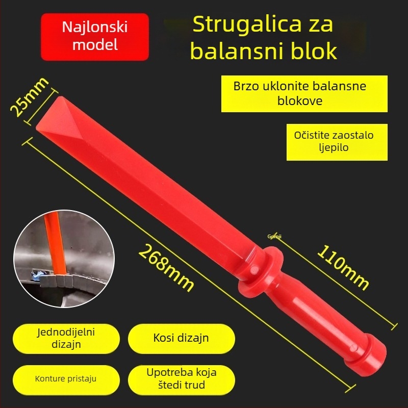 Plastični alat za uklanjanje balansnih težina za automobilske felge, meka najlon spatula