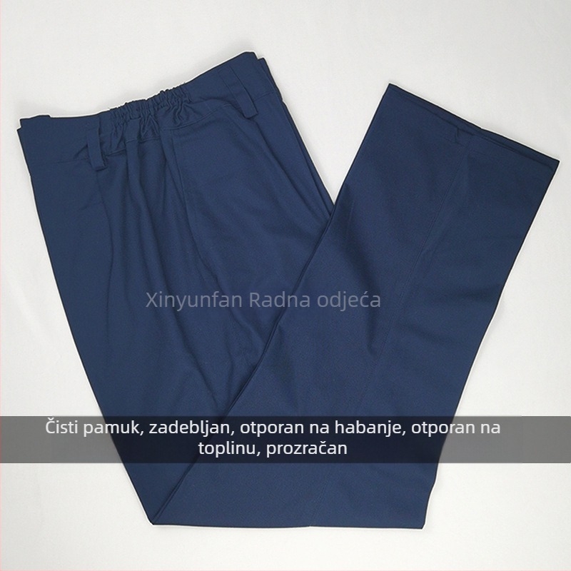 Pantalone za posao od 100% pamuka za zavarivanje, otporne na habanje, za brodogradilišta i kemijske pogone