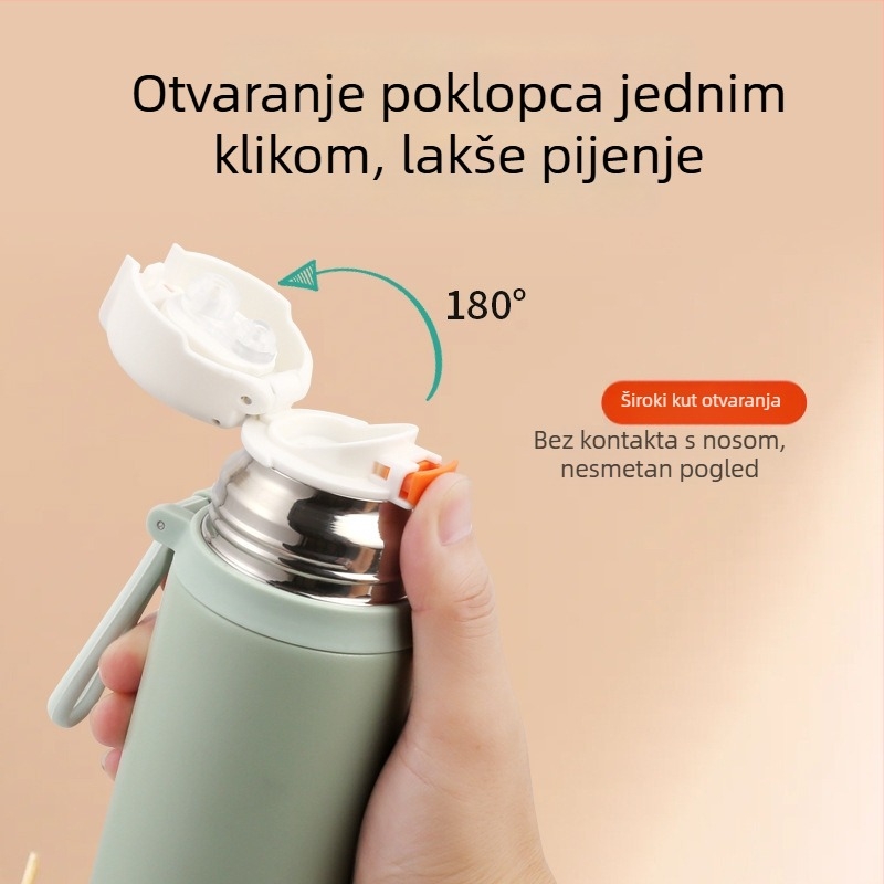 Novi moderni prijenosni čaš za izravno piće, 316 nehrđajući čelik, velika zapremina, unisex za sport i aktivnosti na otvorenom