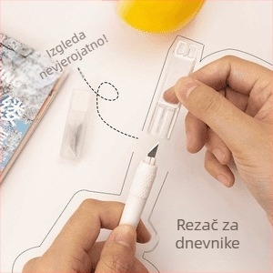 Bijeli nož za dnevnik — rezanje papira, rezanje trake, DIY umjetnički nož