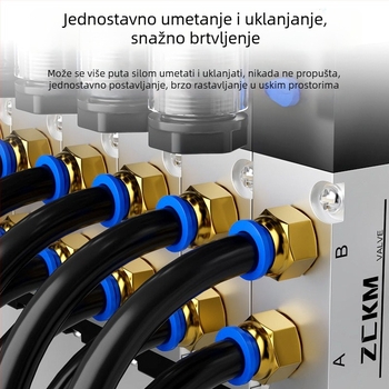 Brzi spoj za zračnu cijev, pneumatske komponente, PC-metrički brzi spoj, navoj, pravolinijski prolaz, mesing spojnice
