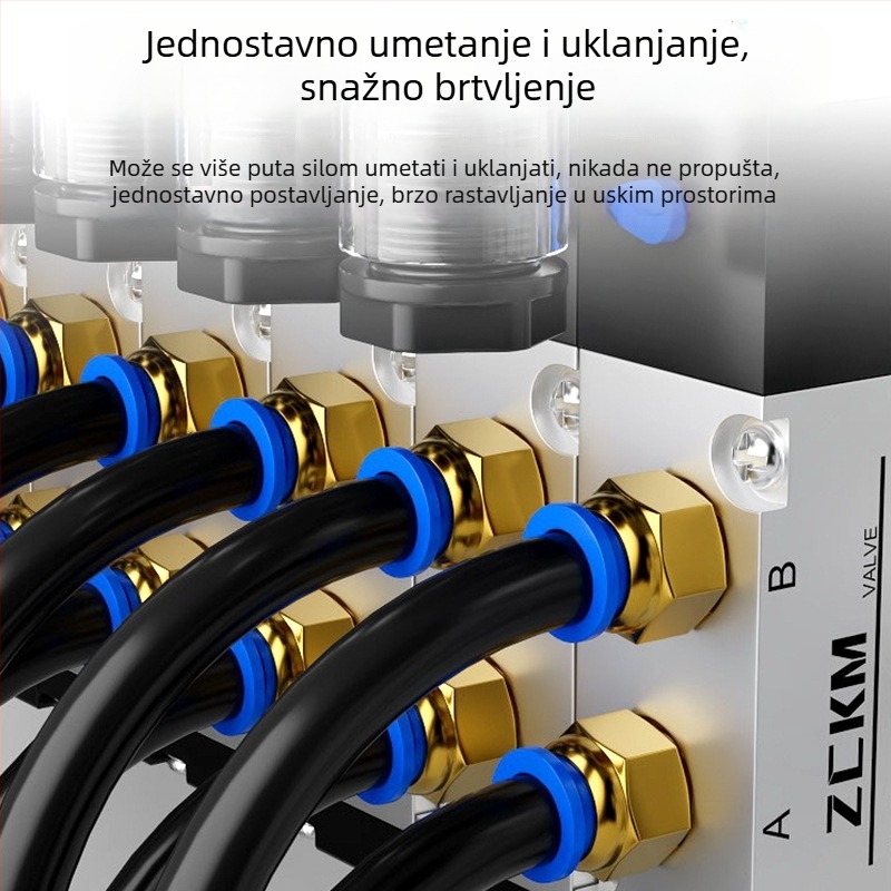 Brzi spoj za zračnu cijev, pneumatske komponente, PC-metrički brzi spoj, navoj, pravolinijski prolaz, mesing spojnice