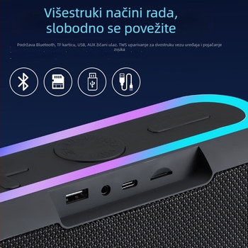 25W Bluetooth zvučnik sa subwooferom, prenosni vanjski zvučnik s TF karticom
