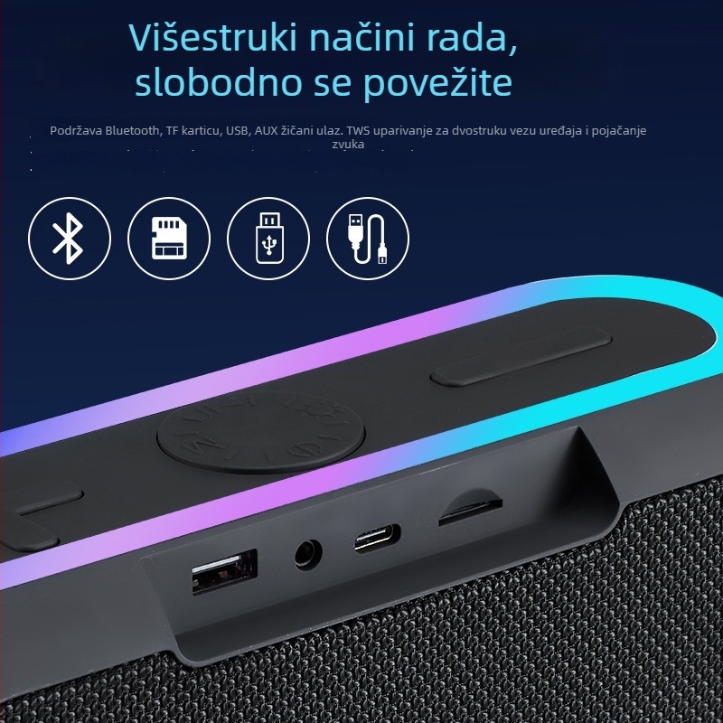 25W Bluetooth zvučnik sa subwooferom, prenosni vanjski zvučnik s TF karticom