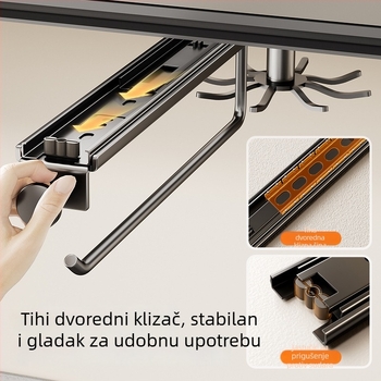 Zidni stalak za kuhinjske alate: špatule i žlice, bez bušenja, višenamjenski držač