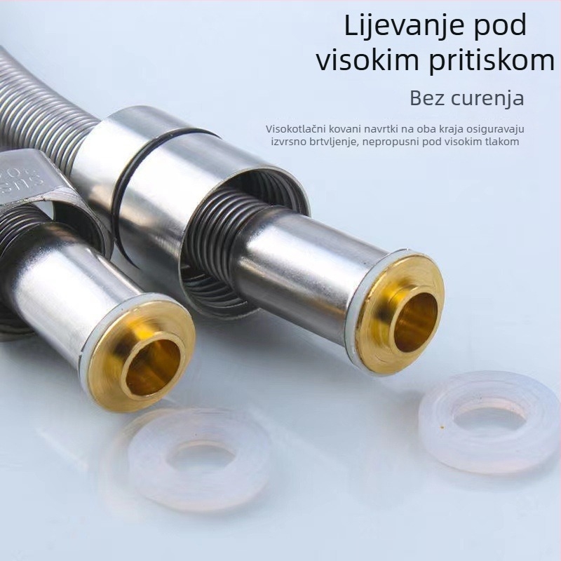 Tuš cijev od 304 nehrđajućeg čelika za kupaonicu, duljina 1,5–2 m, produžena, otporna na eksplozije