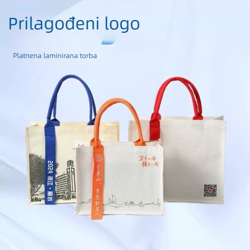 Laminirana platnena torba, Tote torba s vrpcom, torba sa zatvaračem, torba s vezicom, Tote torba od pamuka, mrežasta torba, torba od baršuna
